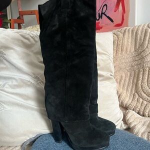 Ash Elegant Black Suede/ leather Women's Boots